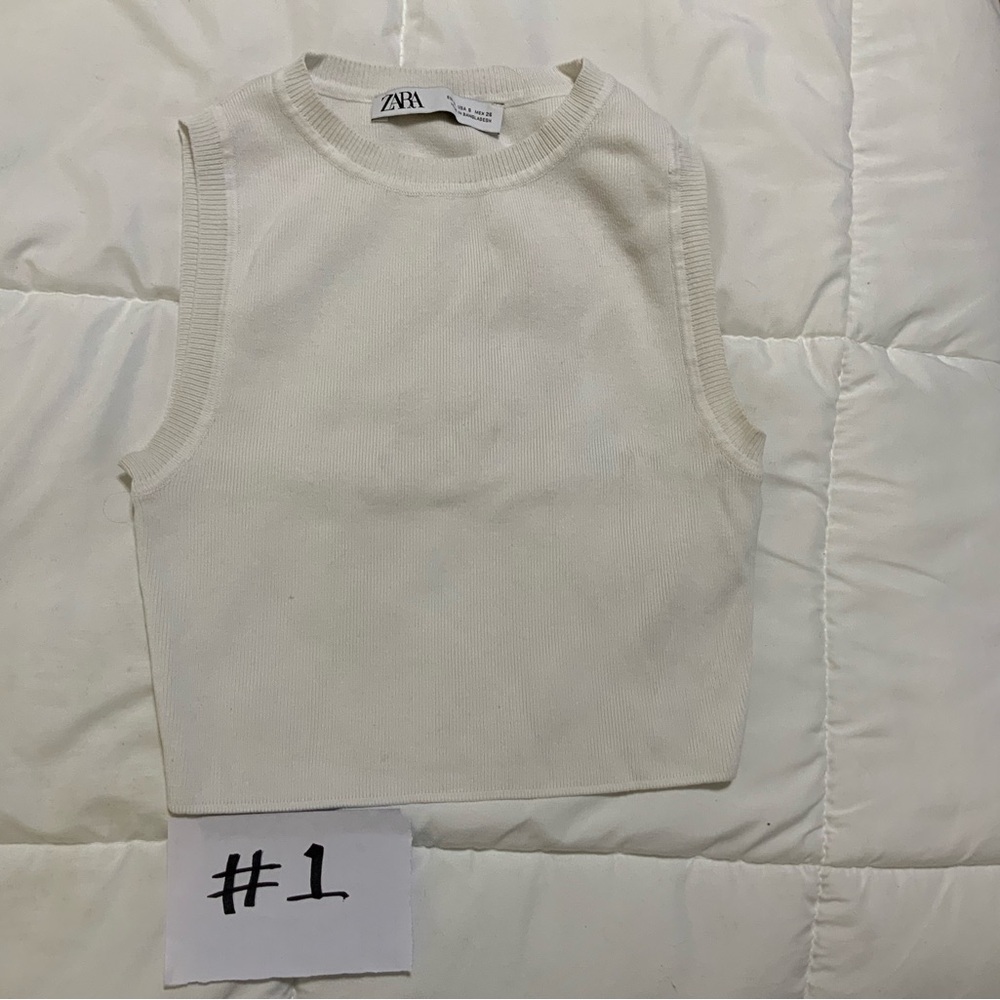 Zara Kids Ivory Tank Top